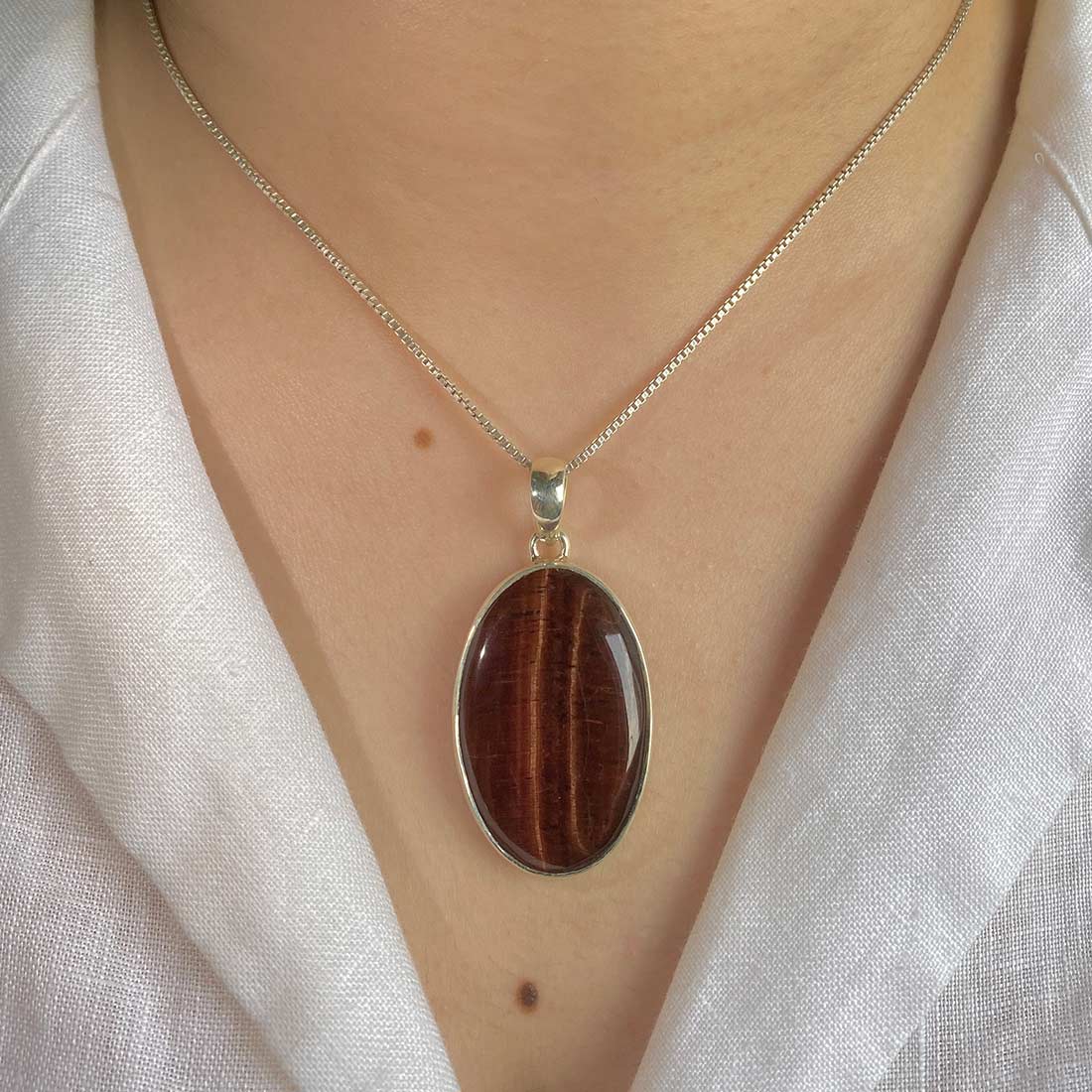 Red Tiger Eye Pendant-(RTE-P-22.)